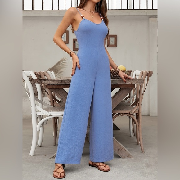 Spaghetti Strap Wide Leg Jumpsuit - Picture 6 of 6